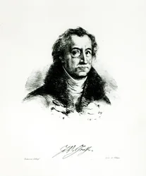 Johann Wolfgang Goethe (1749-1831) engraved by Delacroix